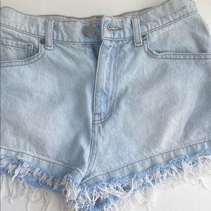 TWINSET MILANO Frayed Denim Shorts